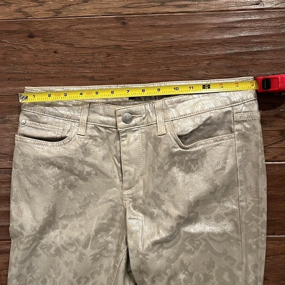 Else Silver Brocade Skinny Jeans Size 29 - Picture 6 of 8